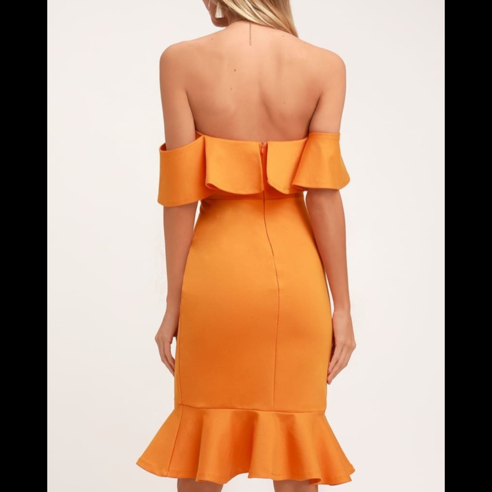 Lulus confidence boost orange dress - Picture 2 of 3